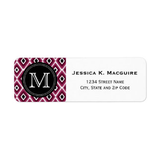 Monogrammed Pink Ikat Diamond Pattern