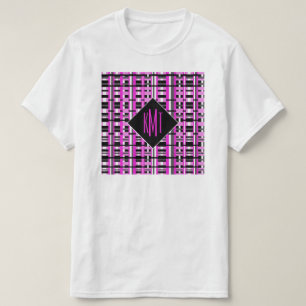 Monogrammed Pink Plaid T-Shirt
