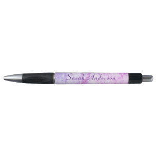 Monogrammed Pink & Purple Marbled  Pen