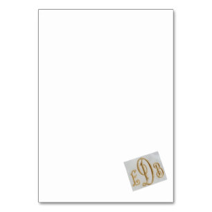 Monogrammed place cards for Diner en Blanc picnic