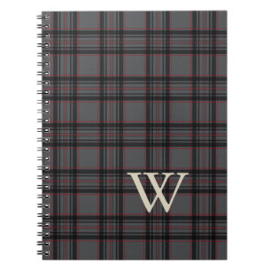 Monogrammed Plaid Notebook
