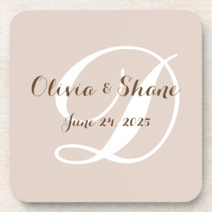 Monogrammed plastic coasters