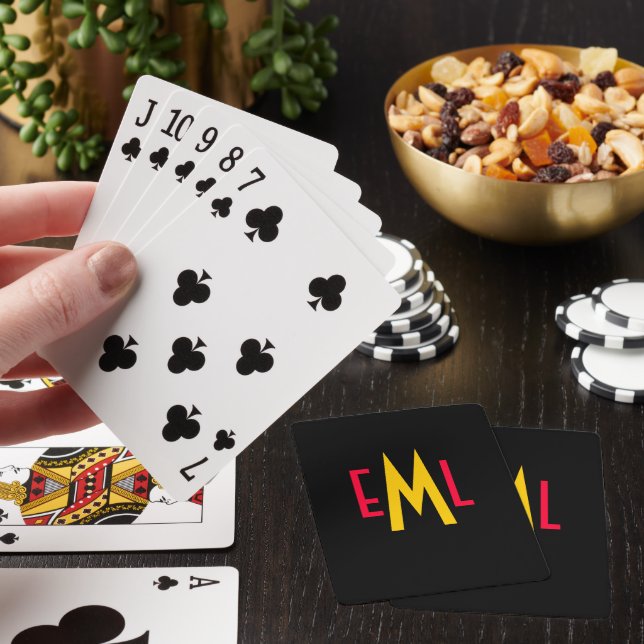 Monogrammed Playing Cards For Bridge Players (In Situ)