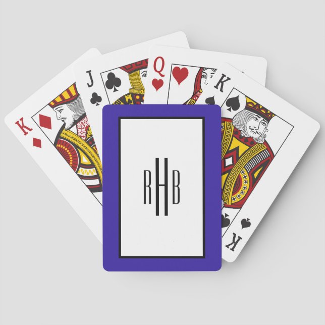 Monogrammed Playing Cards Poker Gift for Dad (Back)