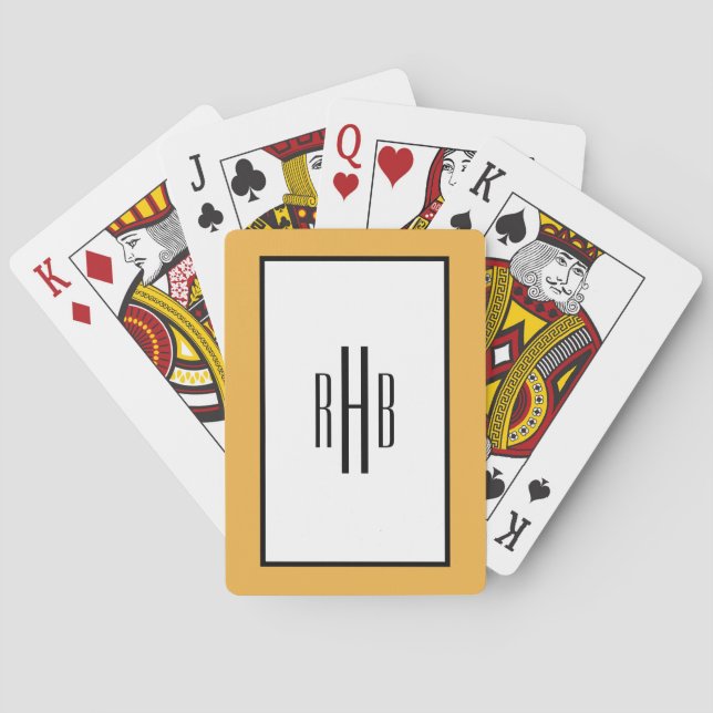 Monogrammed Playing Cards Poker Gift for Dad (Back)