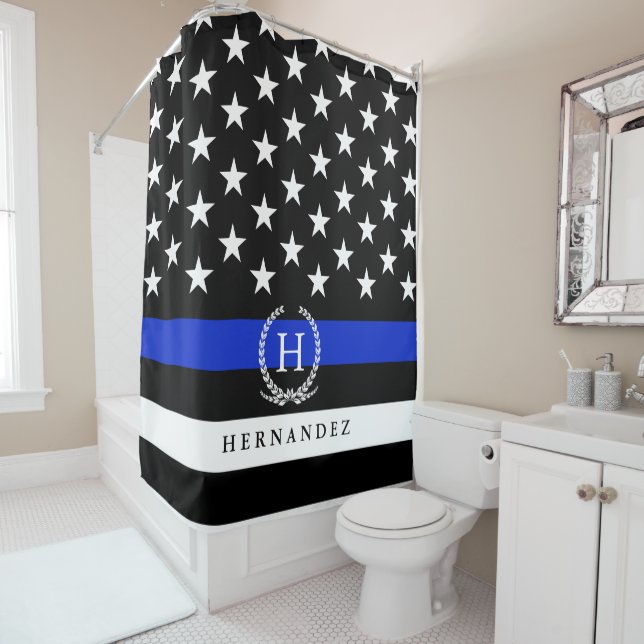 Monogrammed Police Styled American Flag (In Situ)