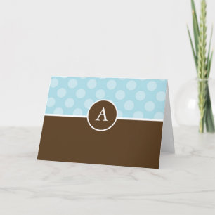 Monogrammed Polka Dots Notecards