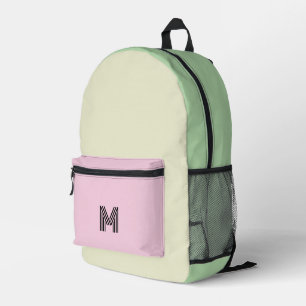 Monogrammed Pretty Colourful Modern Girly Sweet Printed Backpack
