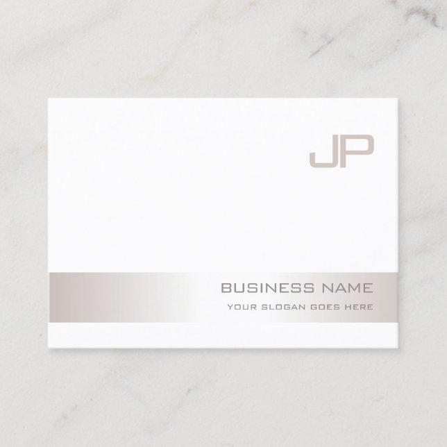 Monogrammed Professional Modern Elegant Template Business Card (Front)