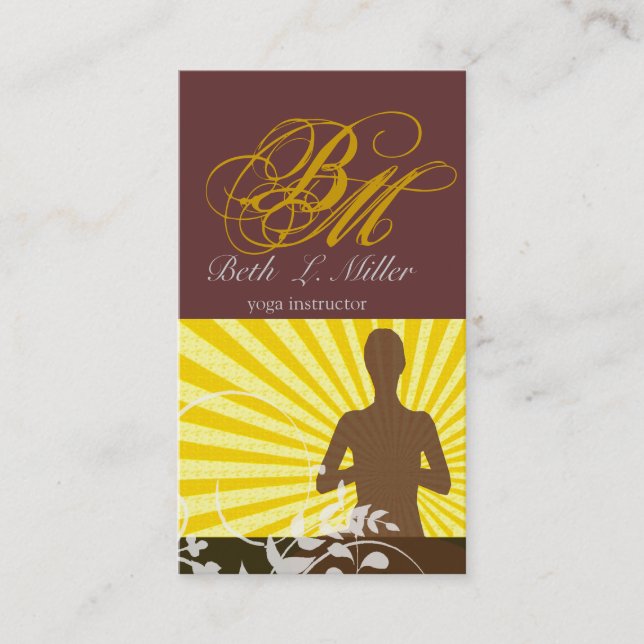 Monogrammed Professional Religious Business Card (Front)