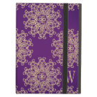 Monogrammed Purple and Gold Indian Pattern