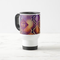 Monogrammed Purple & Gold Shimmering Snake Skin