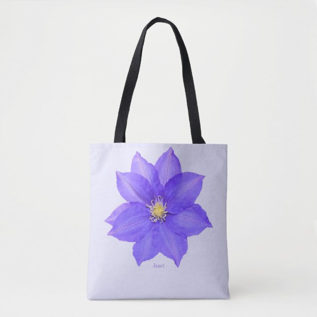Monogrammed Purple Lavender Custom Shoulder Tote (Front)