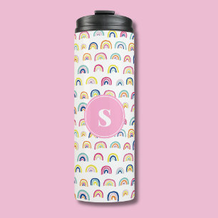 Monogrammed Rainbow Girls Thermal Tumbler