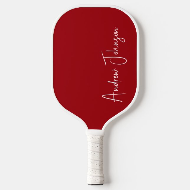 Monogrammed Red Pickleball Paddle (Front)