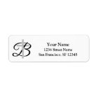 Monogrammed religious cross Return Address Labels
