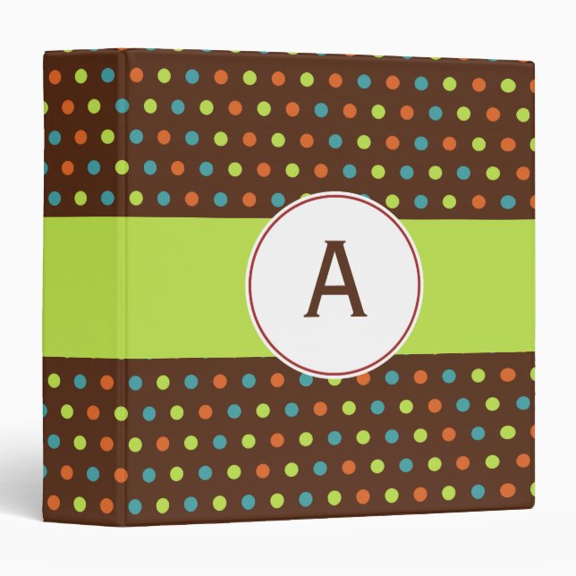 Monogrammed Retro Binder (Front/Spine)