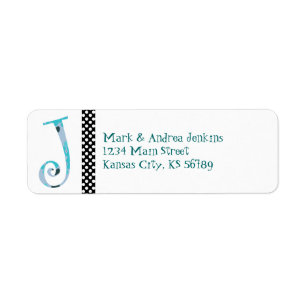 Monogrammed Return Address Label