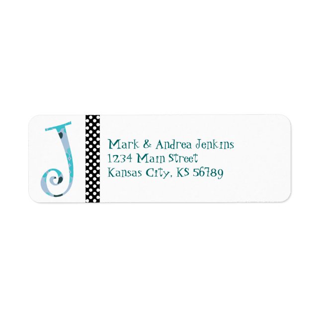 Monogrammed Return Address Label (Front)