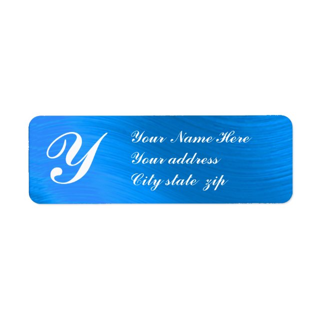 MONOGRAMMED-RETURN ADDRESS LABEL (Front)