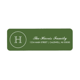 Monogrammed Return Address Labels
