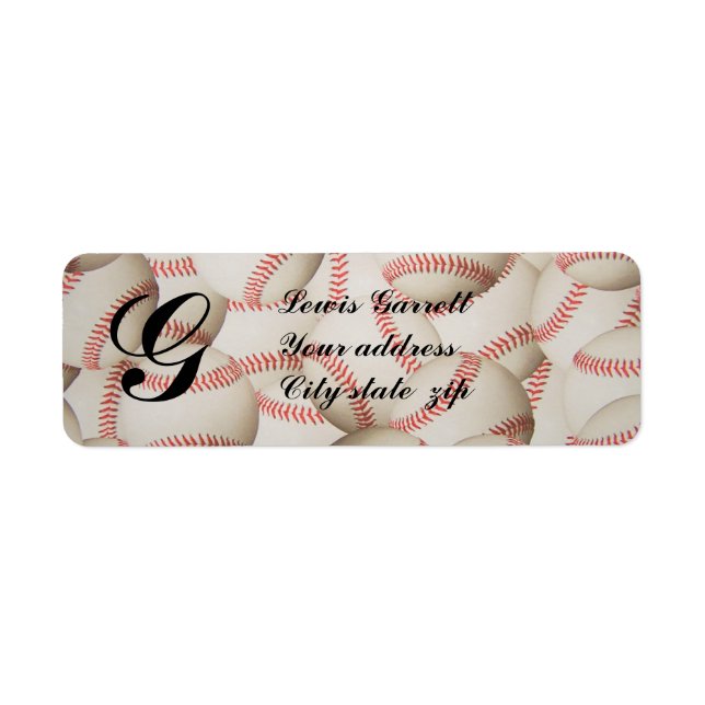 MONOGRAMMED,- RETURN ADDRESS LABELS (Front)