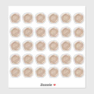 Monogrammed Rose Gold Faux Wax Seals