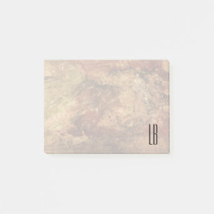 Monogrammed Rough and Weathered Grunge Texture Post-it Notes
