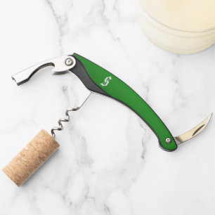 Monogrammed "S" Green Gradient Waiter's Corkscrew