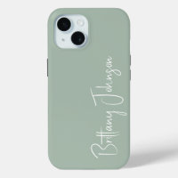 Monogrammed Sage Green