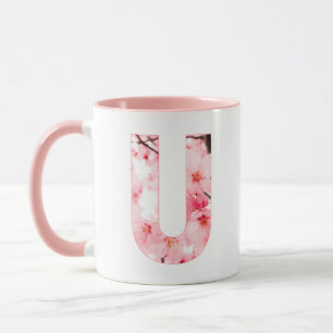 Monogrammed Sakura Mug with Customizable Name