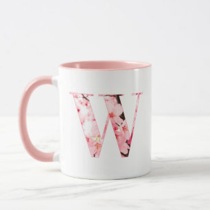 Monogrammed Sakura Mug with Customizable Name