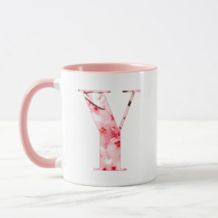 Monogrammed Sakura Mug with Customizable Name