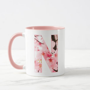 Monogrammed Sakura Mug with Customizable Name