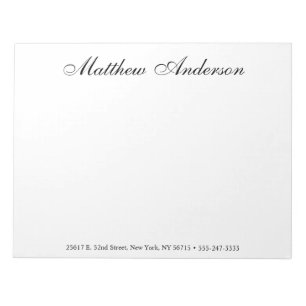 Monogrammed Script Notepad