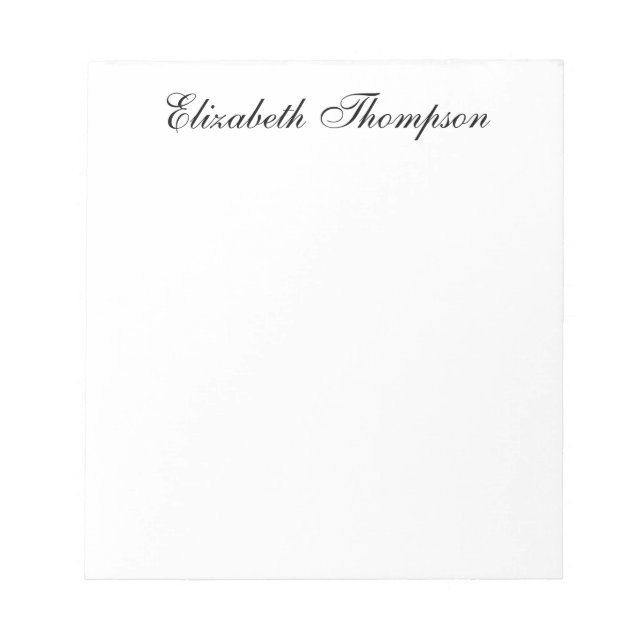 Monogrammed Script Notepad (Front)