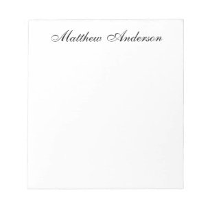 Monogrammed Script Notepad