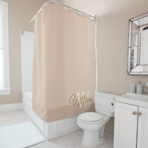 Monogrammed Shower Curtain