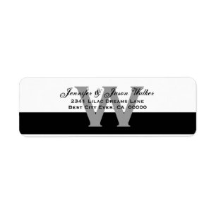 Monogrammed Simple Elegant Black and White