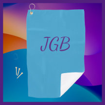 Monogrammed Sky Blue or Choose Colour Background