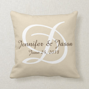 Monogrammed special event throw pillow