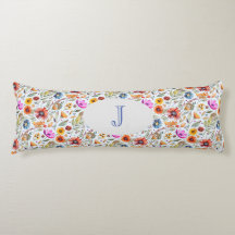 Monogrammed Spring Wildflower & Adorable Hedgehogs