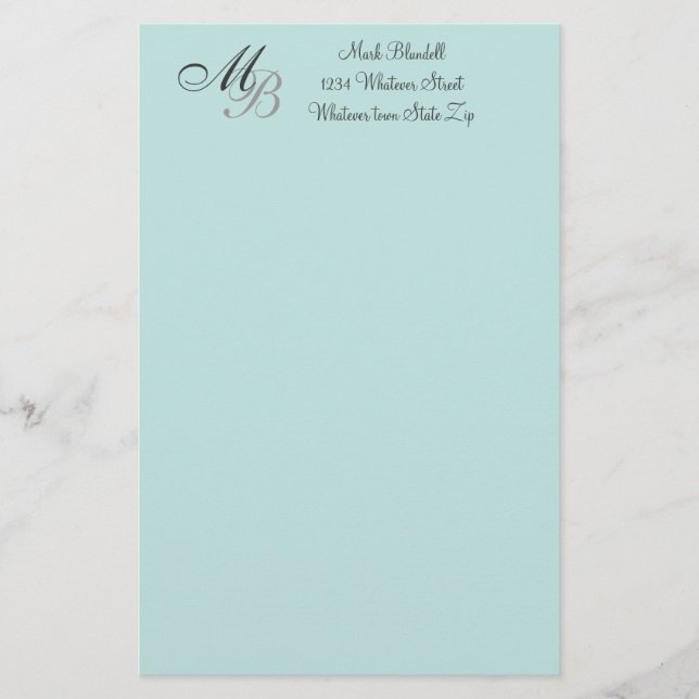 Monogrammed Stationery (Front)