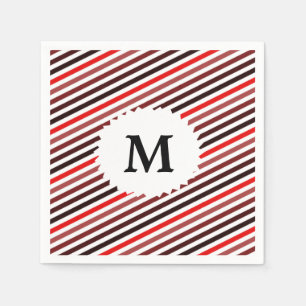 Monogrammed Striped Paper Napkins
