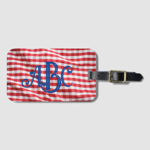Monogrammed Tablecloth Acrylic Luggage Tag