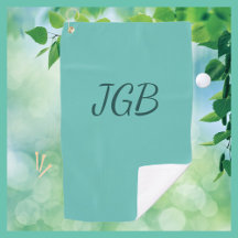 Monogrammed Teal or Choose Colour Background