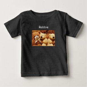 Monogrammed Teddy bear baby jersey t-shirt
