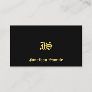 Monogrammed Template Classic Old Style Text Business Card