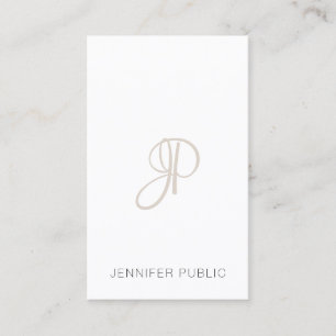 Monogrammed Template Custom Elegant Modern Business Card