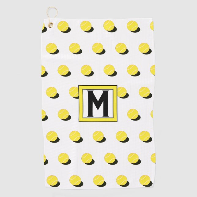 Monogrammed Tennis Gifts Golf Towel (Front)